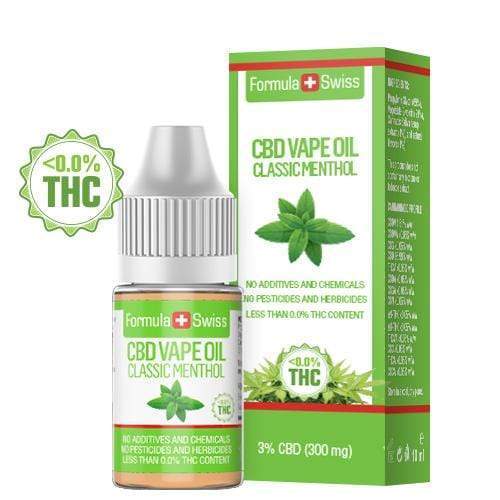 Aceite para vapear de CBD classic mentol